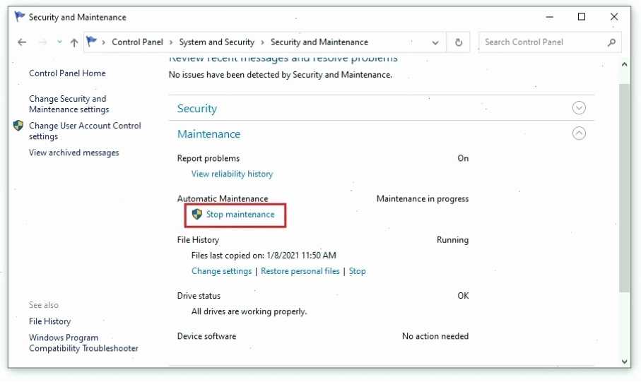 Bảo trì hệ thống Windows để tránh lỗi full disk