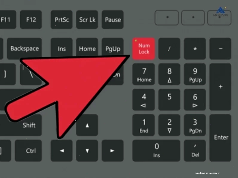 Bật NumLock để ấn phím số khi bàn phím laptop bị liệt