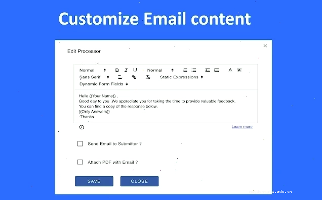 Biểu tượng Google Form với các tiện ích bổ sung thông báo email