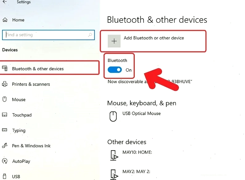 Các bước bật Bluetooth trên PC