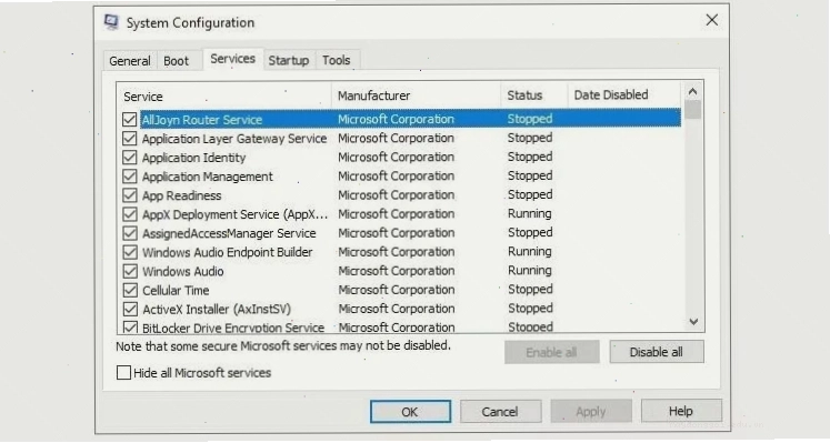 Cách 2 Khoi dong lai may tinh o che do Clean boot để loại bỏ ứng dụng của bên thứ 3 sửa lỗi the rpc server is unavailable