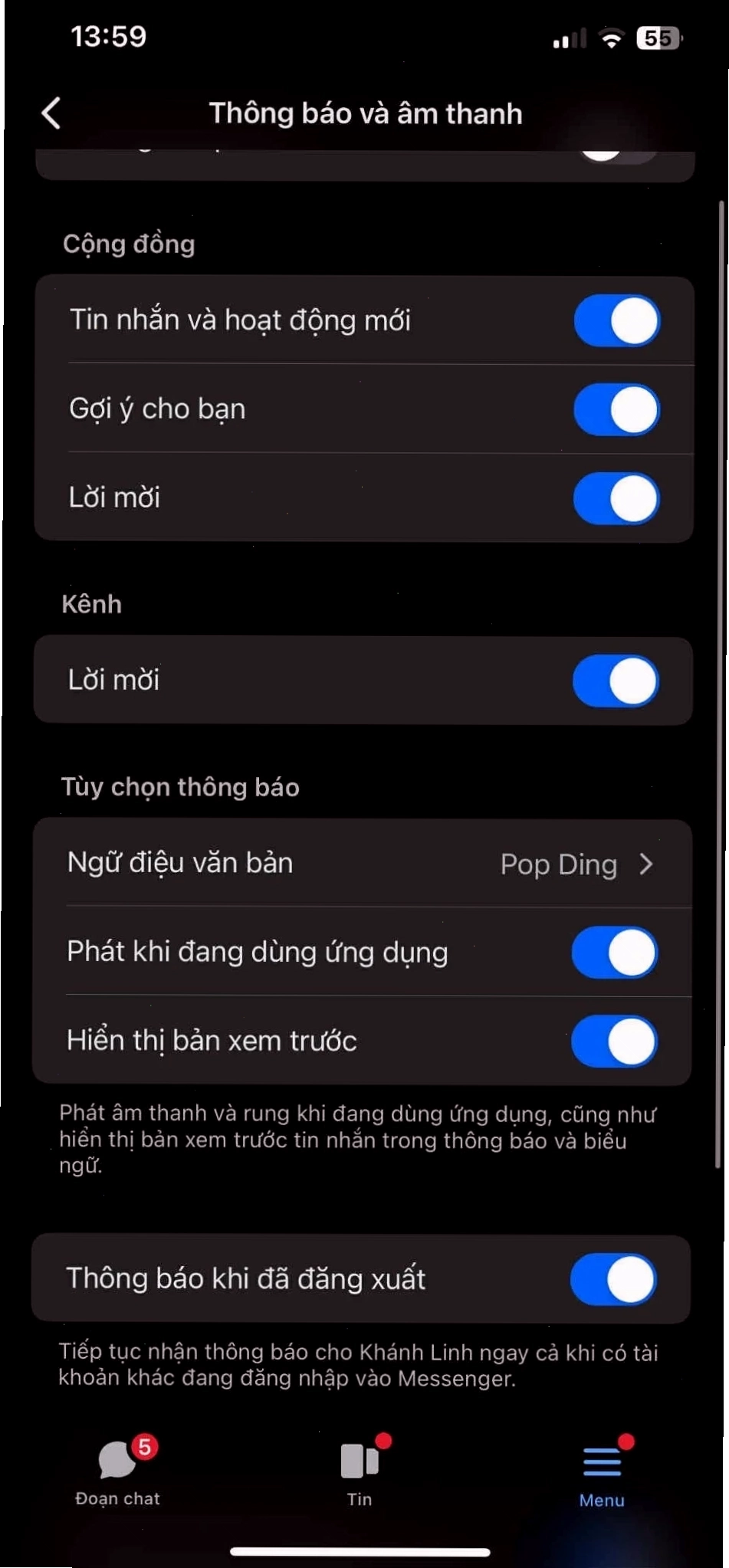 Cách ẩn tin nhắn Zalo và Messenger hiệu quả trên màn hình khóa điện thoại