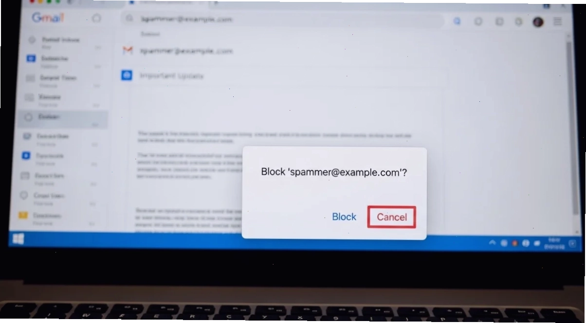 Cách chặn email trong Gmail trên máy tính