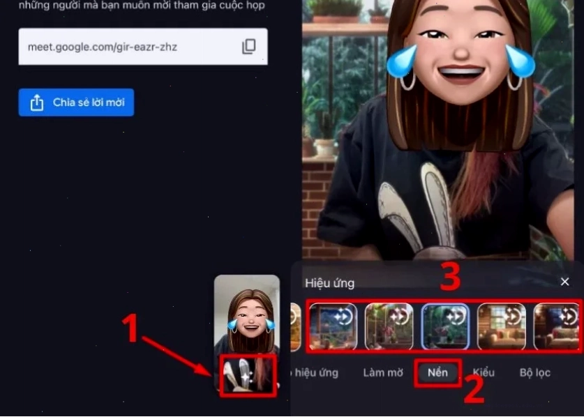 Cách đổi background trong Google Meet trên điện thoại