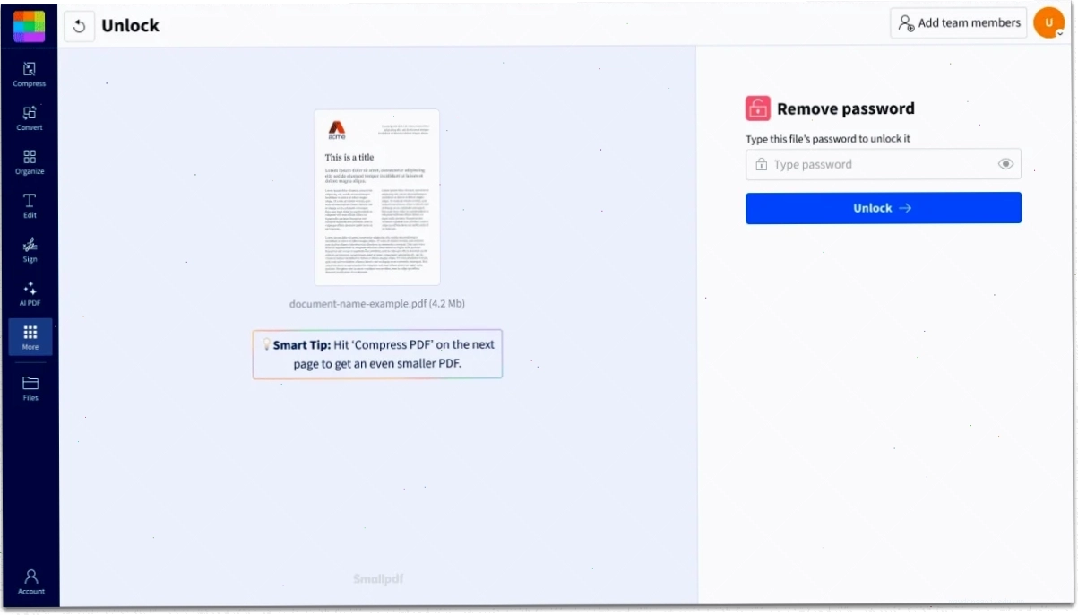 Cách gỡ mật khẩu file pdf bằng công cụ trực tuyến