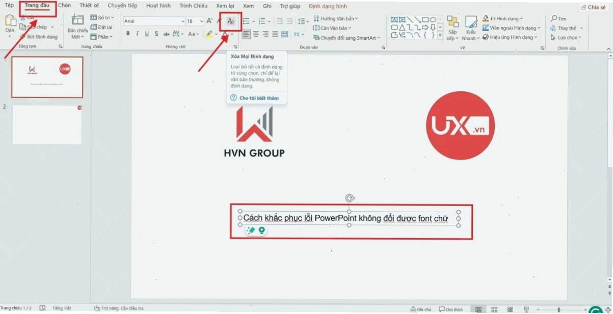 Cách khắc phục lỗi PowerPoint không đổi được font chữ