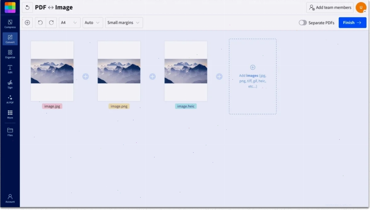Cách tạo file pdf từ nhiều hình ảnh jpeg png hiệu quả