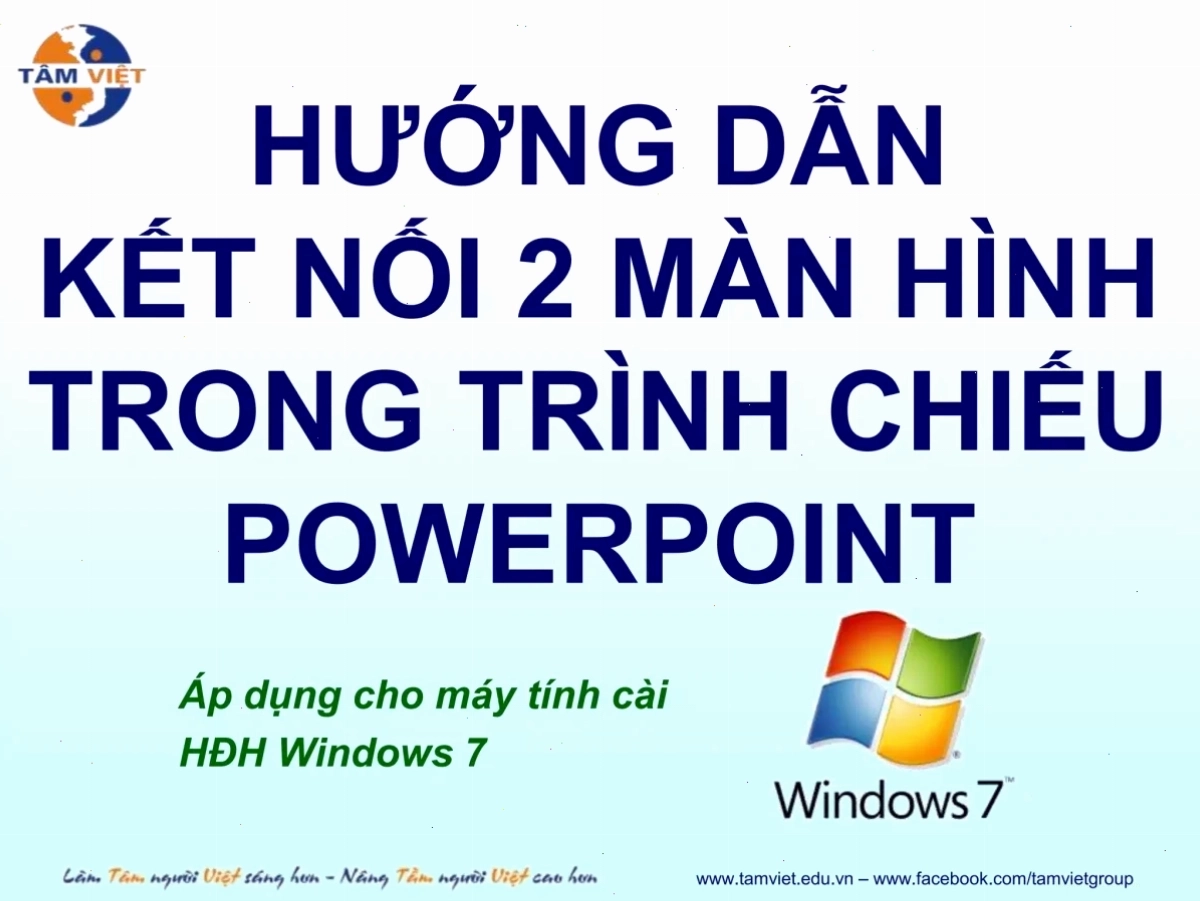 cách thiết lập 2 màn hình khi thuyết trình powerpoint với Presenter View