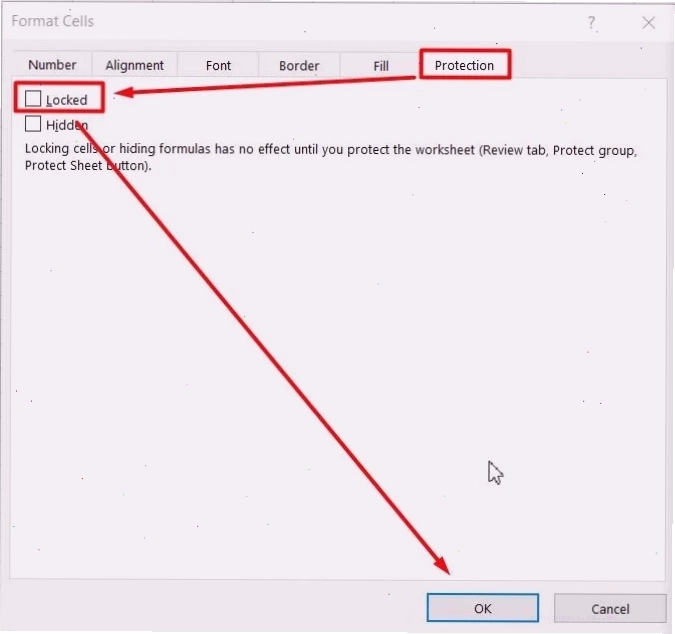Cài đặt chế độ bảo vệ trang tính trong Excel