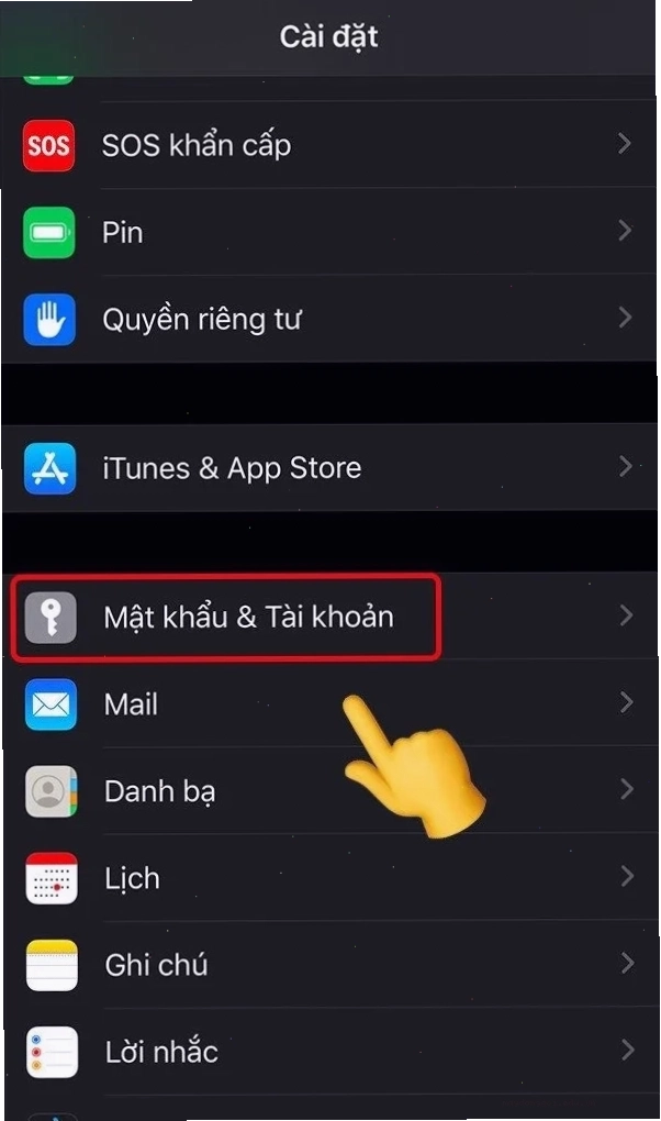 Cài đặt tài khoản Gmail trên iPhone để đồng bộ danh bạ