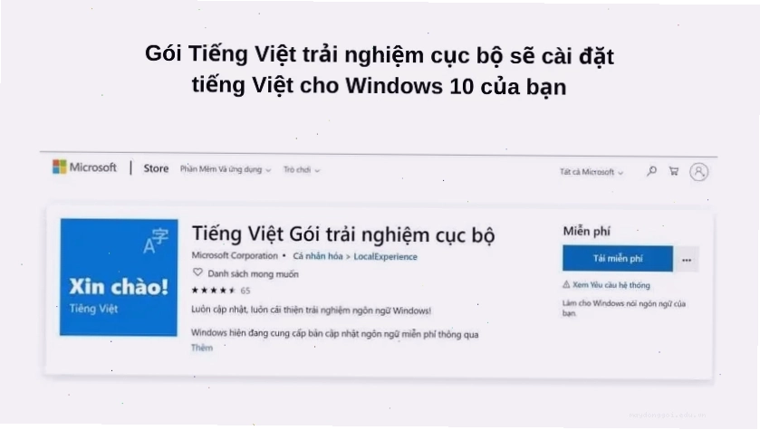 Cài tiếng Việt cho Win 10 (Windows 10 bản 1809 & 1903)