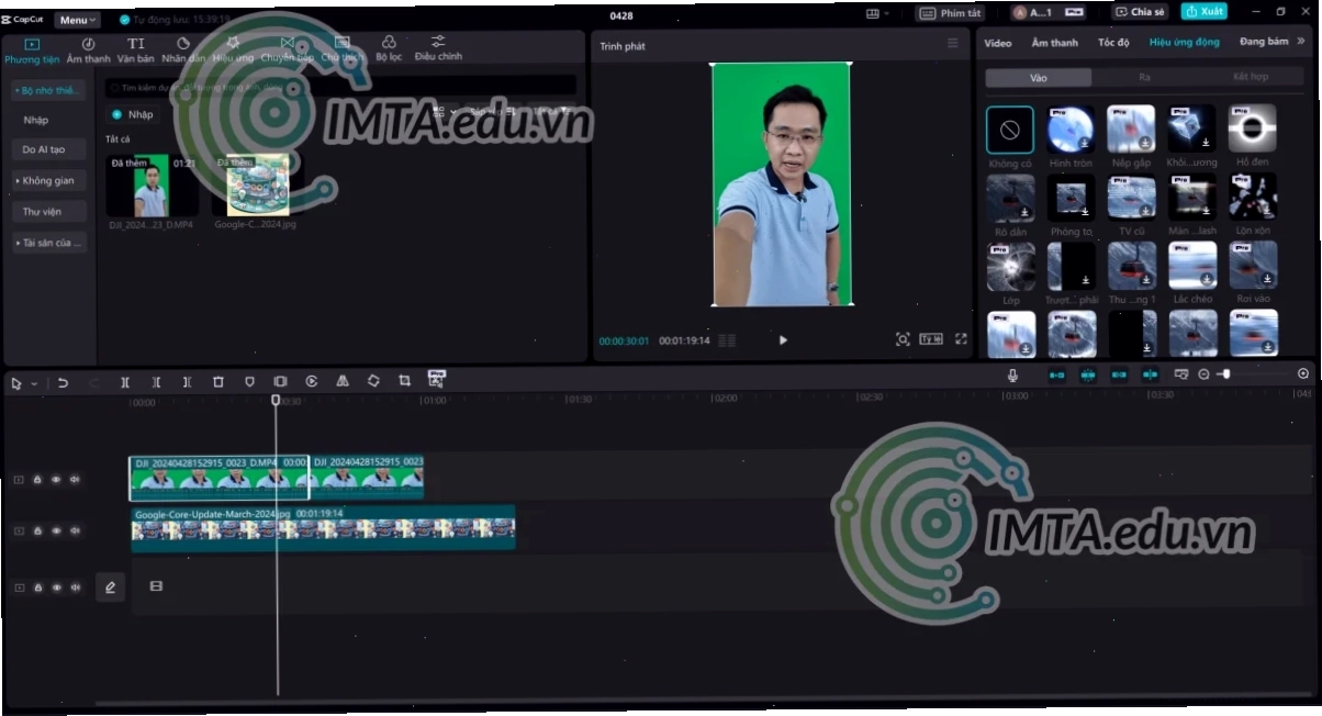 capcut pc tách nền video