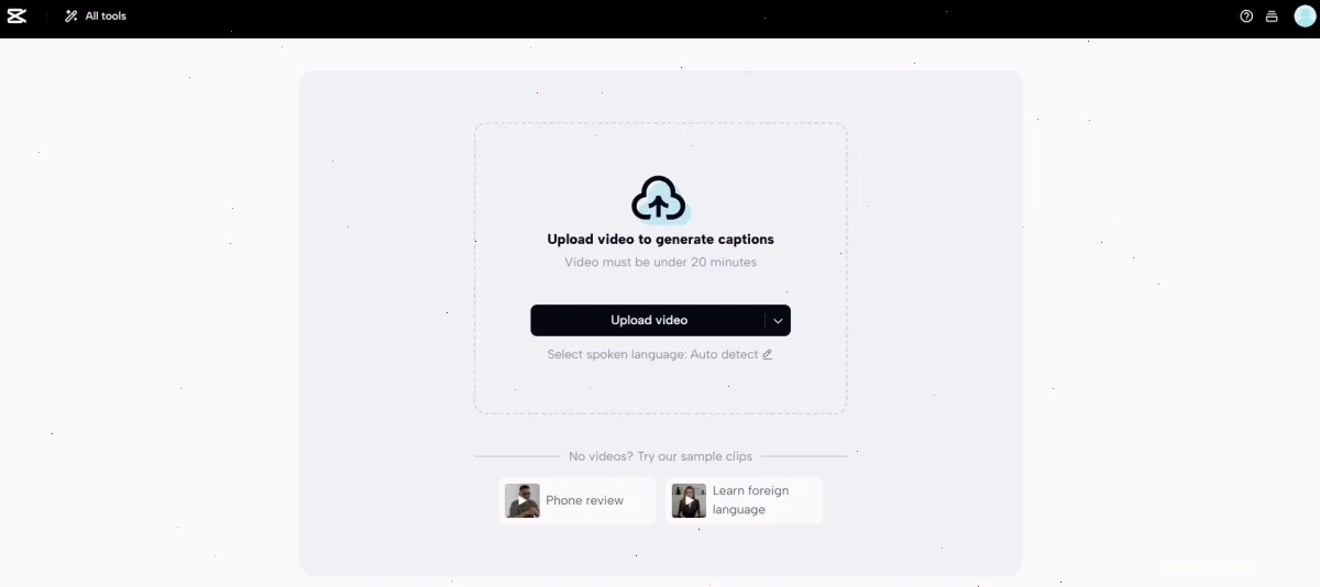 CapCut Web với tính năng Phụ đề AI mạnh mẽ