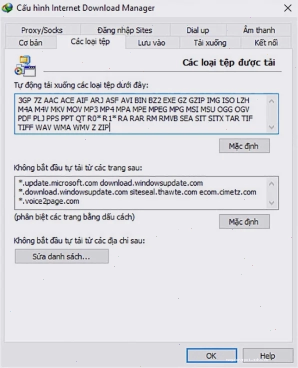 Cấu hình IDM nhận diện trình duyệt Chrome
