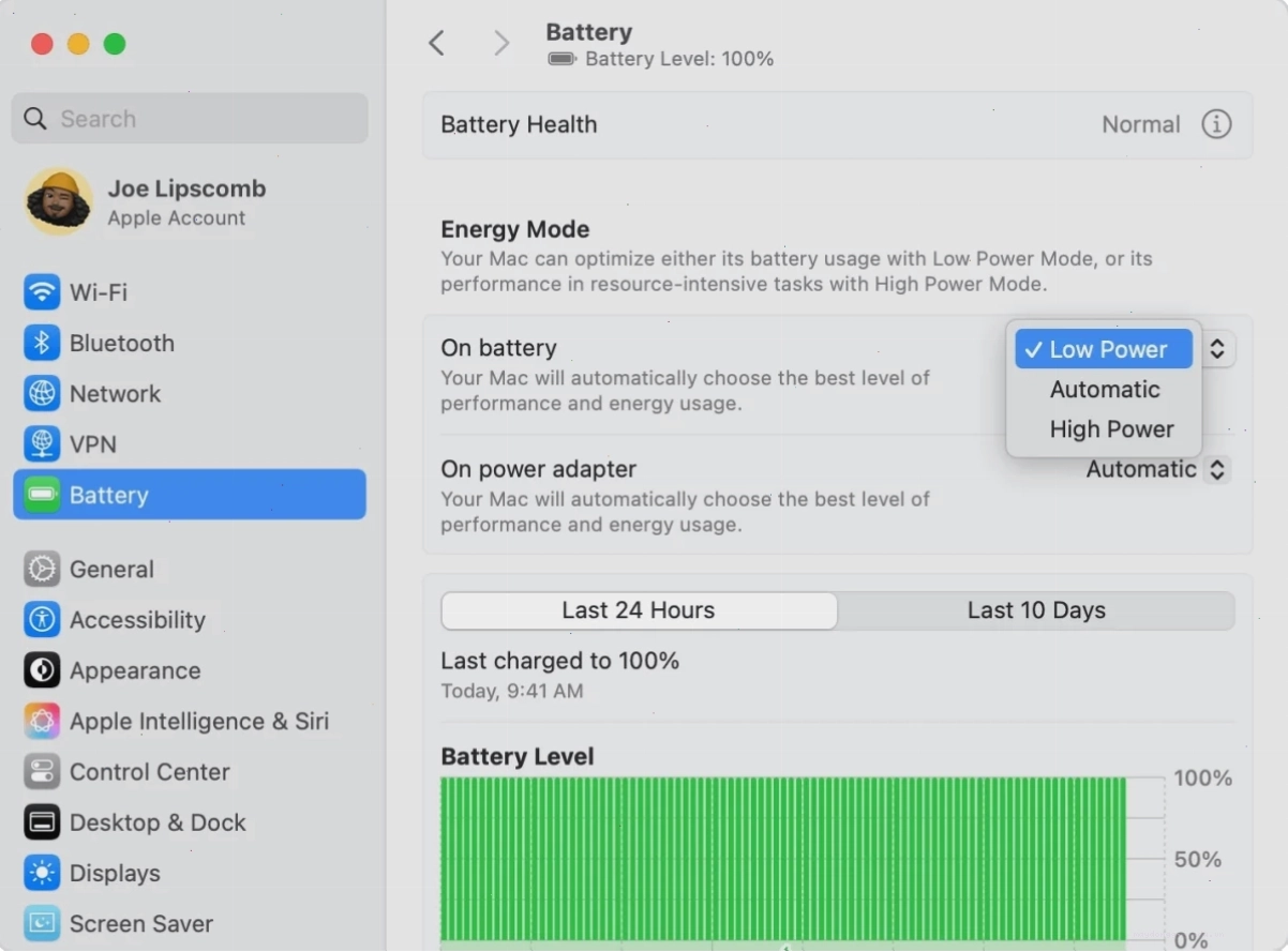 Chế độ tiết kiệm pin trên macOS và cách nó ảnh hưởng đến hiệu năng máy