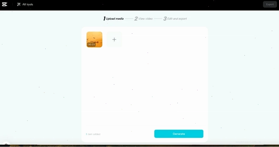 Chọn mẫu video yêu thích với CapCut