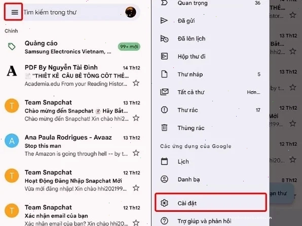 Chọn vào biểu tượng 3 dấu gạch ngang