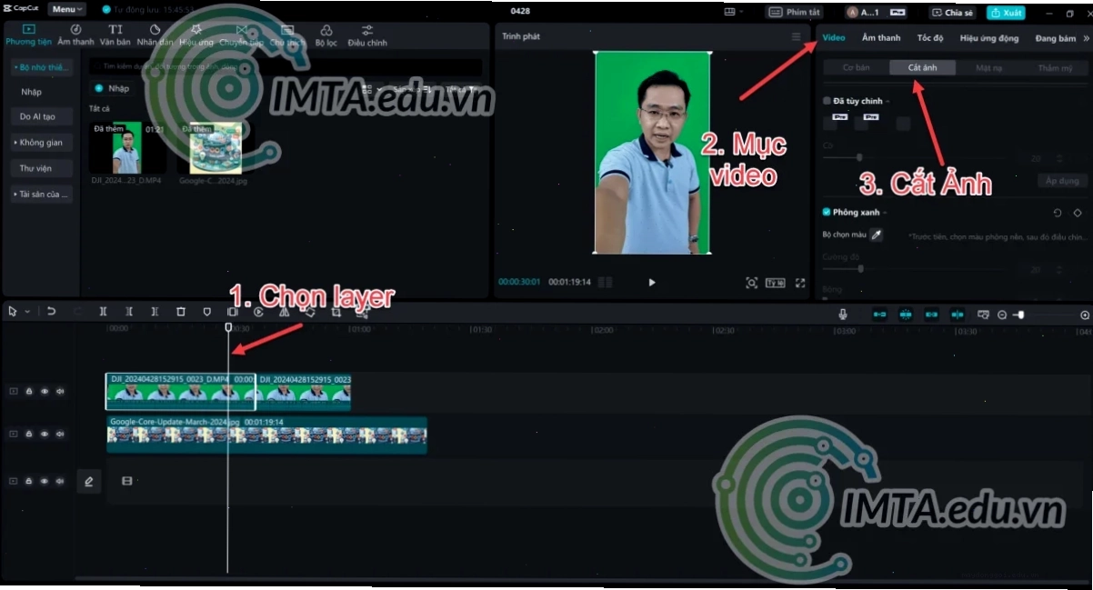 Chọn video Cắt Ảnh Capcut PC