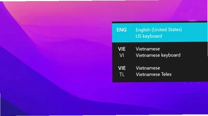 Chuyển ngôn ngữ bàn phím tiếng Việt tiếng Anh bằng phím tắt