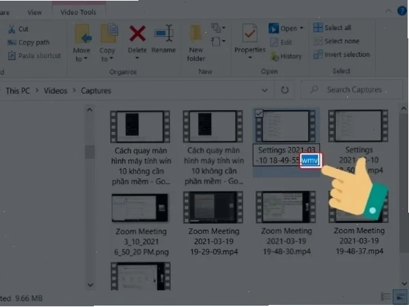 Đổi thành đuôi .wmv