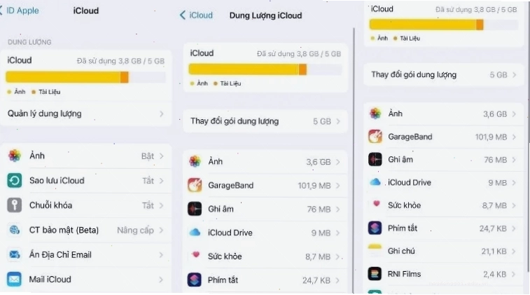 dung luong icloud bi day