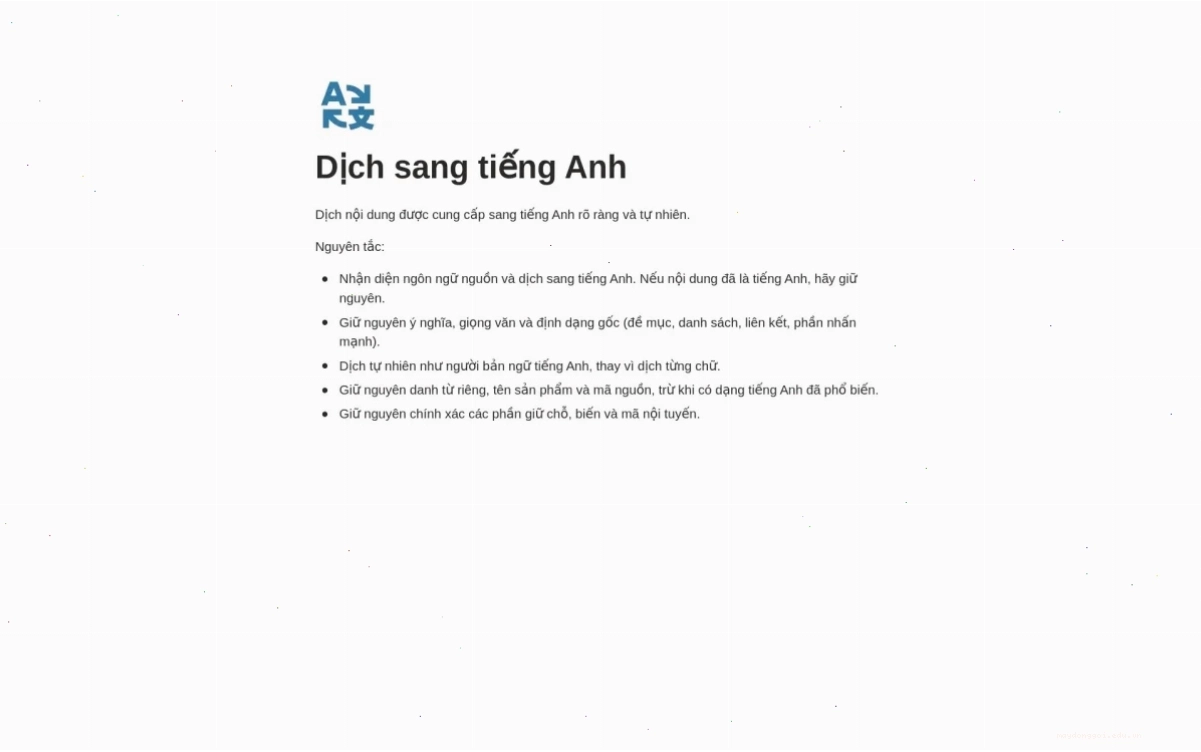 Dùng Notion AI dịch tài liệu tiếng Anh sang Việt đảm bảo định dạng hoàn hảo