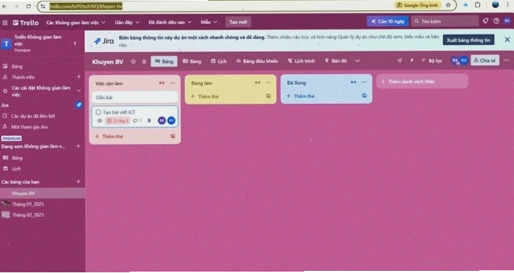Dùng trello tự động chuyển thẻ khi đến hạn với Butler