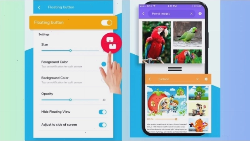 Floating button tùy chỉnh chia đôi màn hình Android dễ dàng