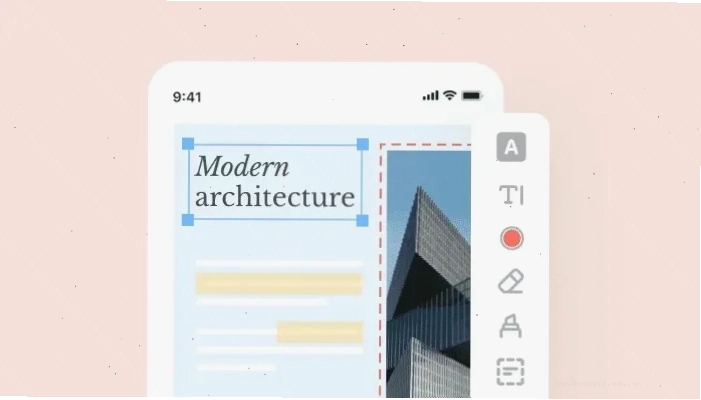 Giao diện trực quan của công cụ chỉnh sửa chữ trực tiếp trên PDF