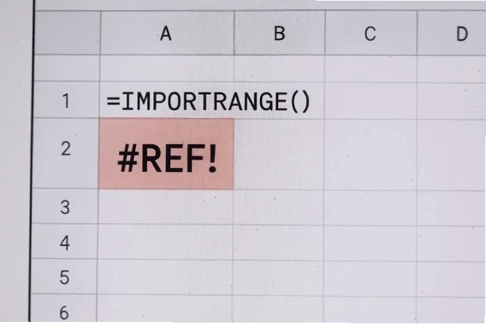 Hàm importrange google sheet báo lỗi ref điển hình
