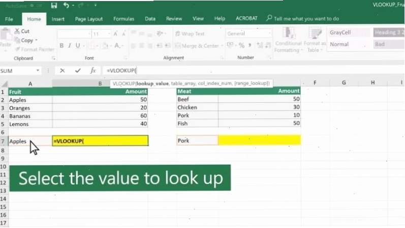Hàm VLOOKUP tìm kiếm dữ liệu theo cột dọc trong Excel