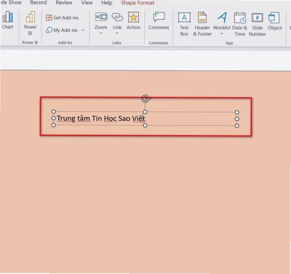 hình ảnh gõ chữ text box trong powerpoint