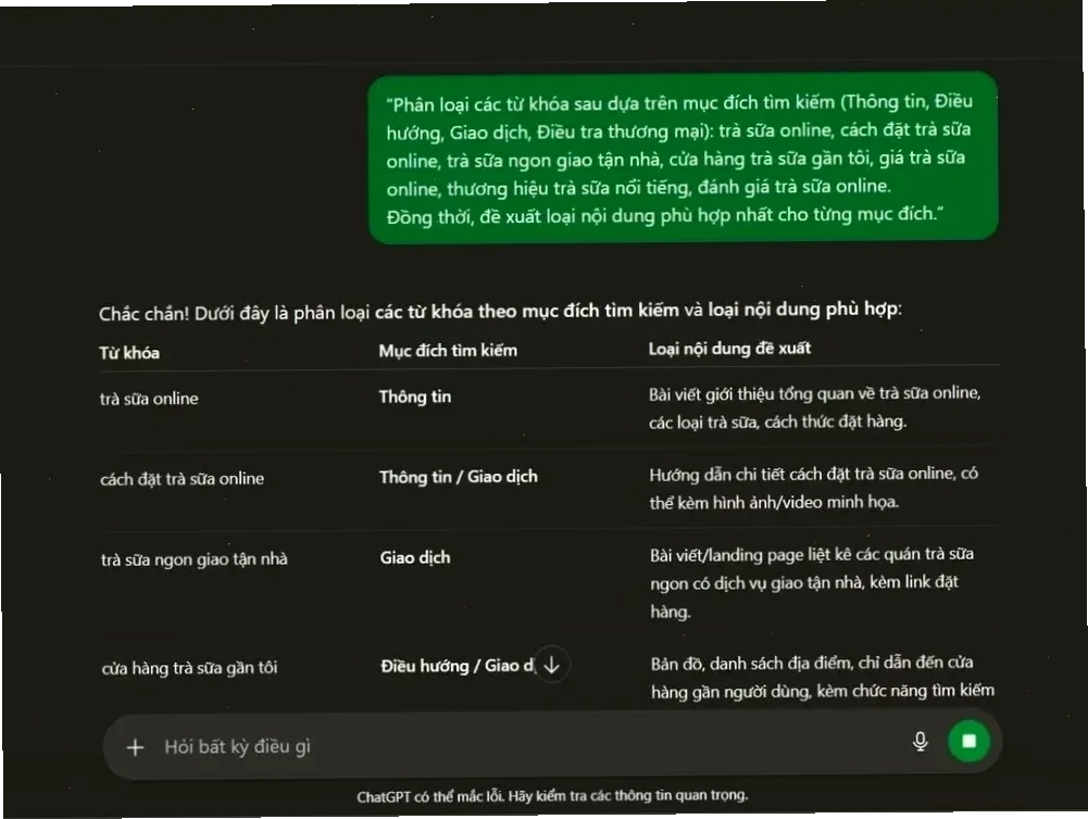 Hướng dẫn gom nhóm từ khóa với prompt chuẩn