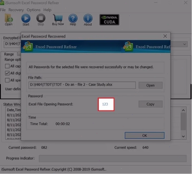 Khôi phục mật khẩu Excel bằng phần mềm iSumsoft Excel Password Refixer