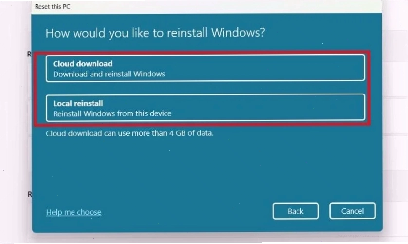 Khôi phục Windows 11 từ màn hình đăng nhập
