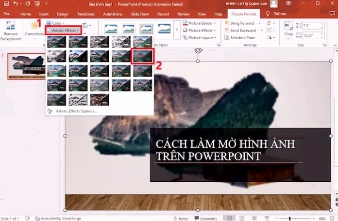 Làm Mờ ảnh Nền Trong PowerPoint Với Tuỳ Chọn Blur