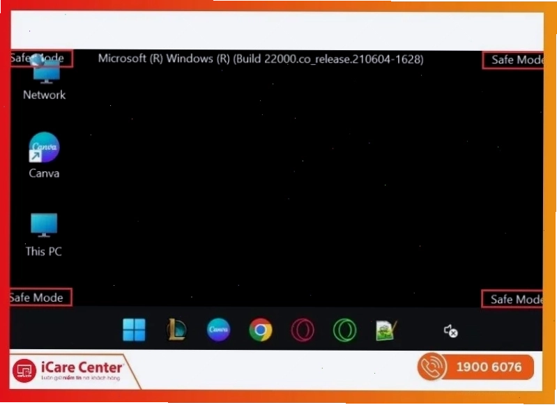 Màn hình Safe Mode Windows