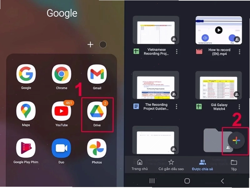 Mở ứng dụng Google Drive