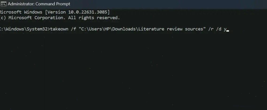 Nhắc lấy quyền sở hữu file qua CMD là một giải pháp mạnh mẽ