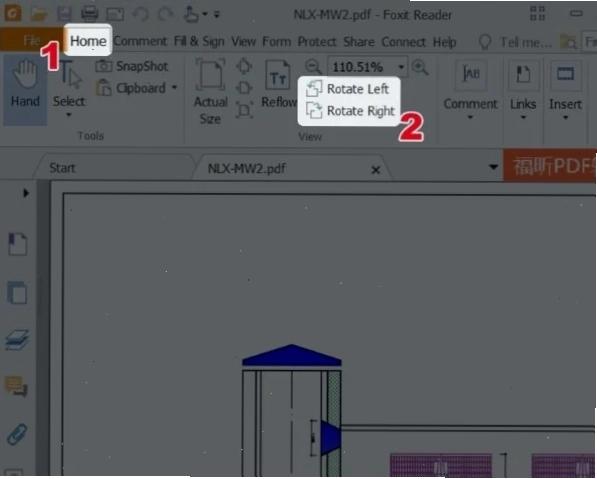Nhấn biểu tượng Rotate Left (xoay trái 90 độ) hoặc Rotate Right (xoay phải 90 độ)
