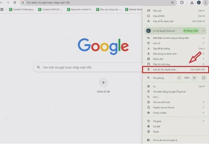 Nhấn Chọn Clear Browsing Data để Xoá Bỏ Trình Duyệt Web