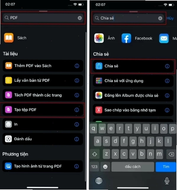 Nhấn chọn Tạo tệp PDF