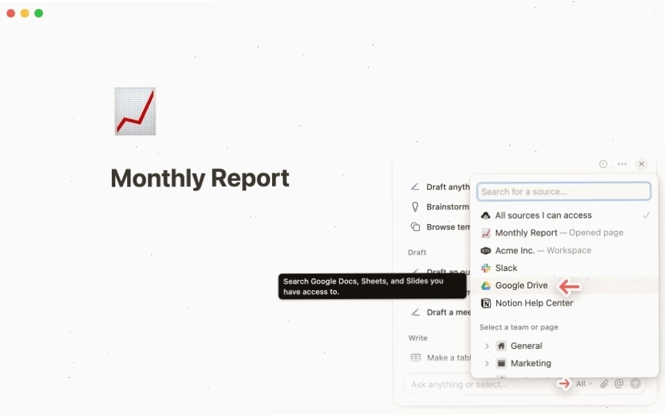 Notion AI Viết Content và các tùy chọn kết nối dữ liệu thông minh