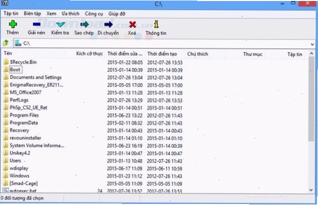 phần mềm nén file 7zip winrar