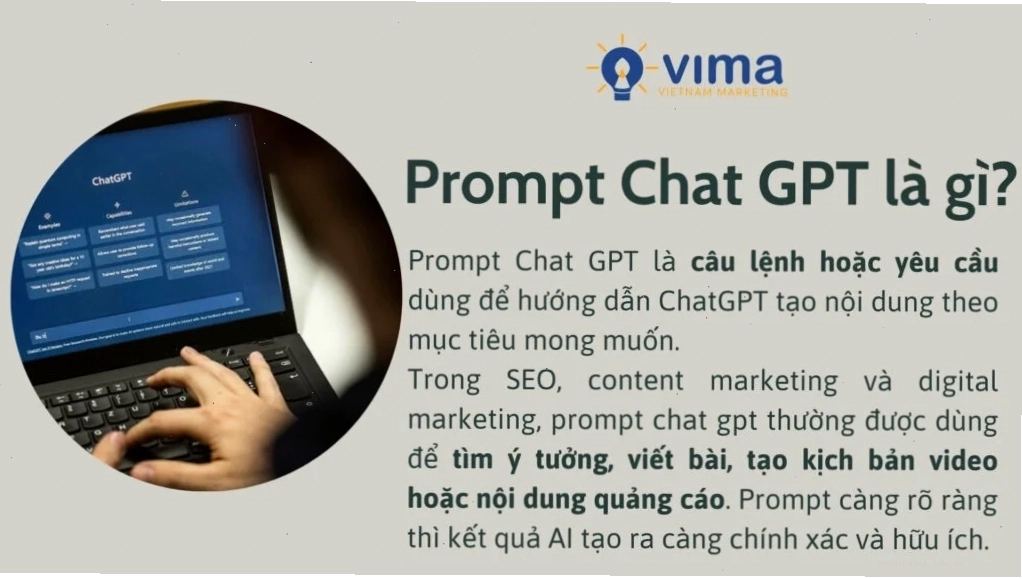 Prompt Chat GPT là câu lệnh giúp AI tạo nội dung theo yêu cầu.