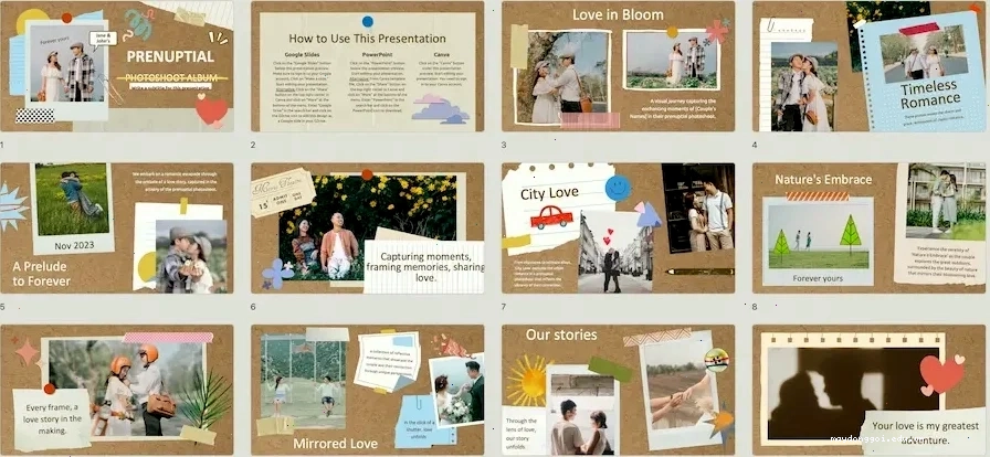 Slide PowerPoint đẹp hình ảnh cặp đôi lãng mạn