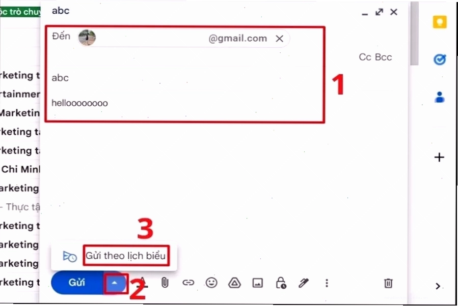 So sánh cài đặt lịch gửi Gmail và Outlook