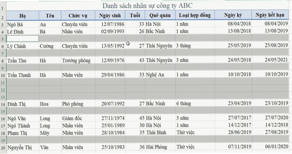 So sánh ưu nhược điểm các cách xóa dòng trống hàng loạt excel