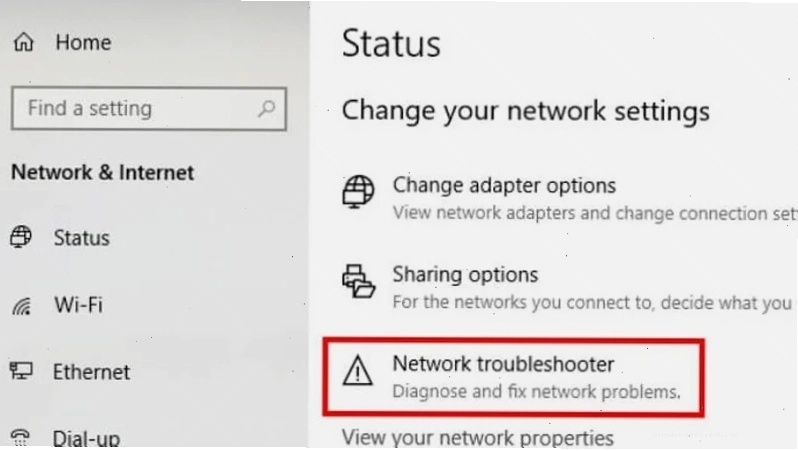 Sử dụng công cụ Troubleshooter của Windows để sửa lỗi mạng
