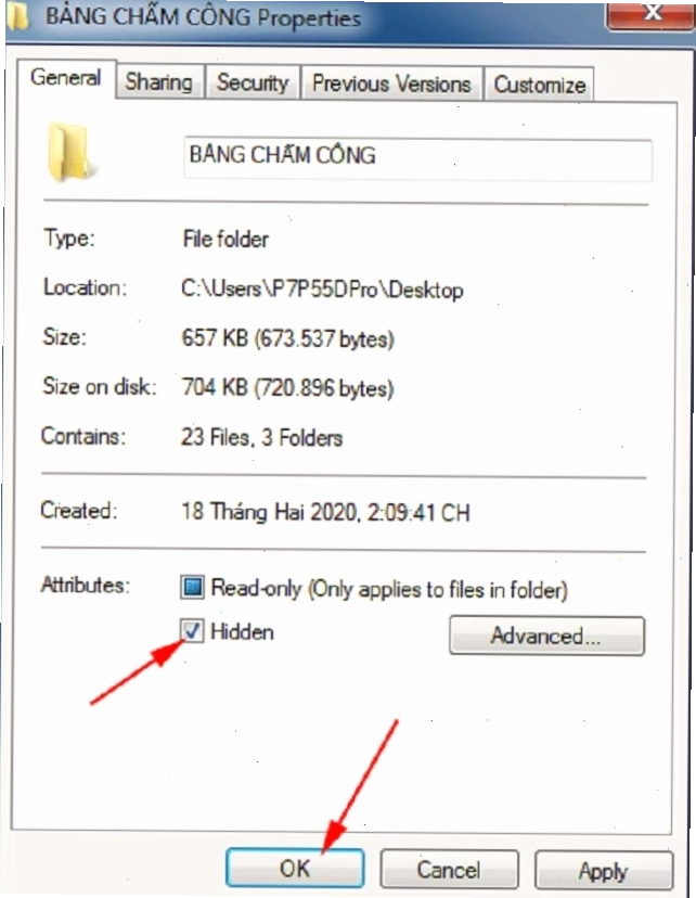 Sử dụng lệnh ATTRIB để ẩn thư mục trên Win 10